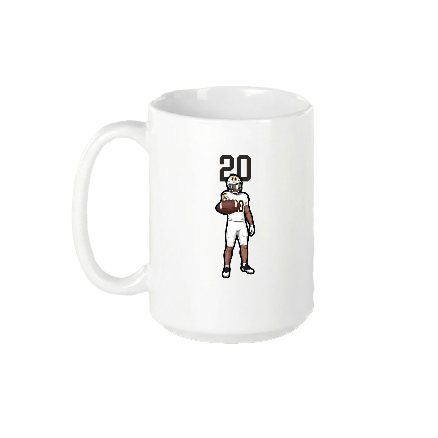 15oz Coffee Mug — Number Top in White
