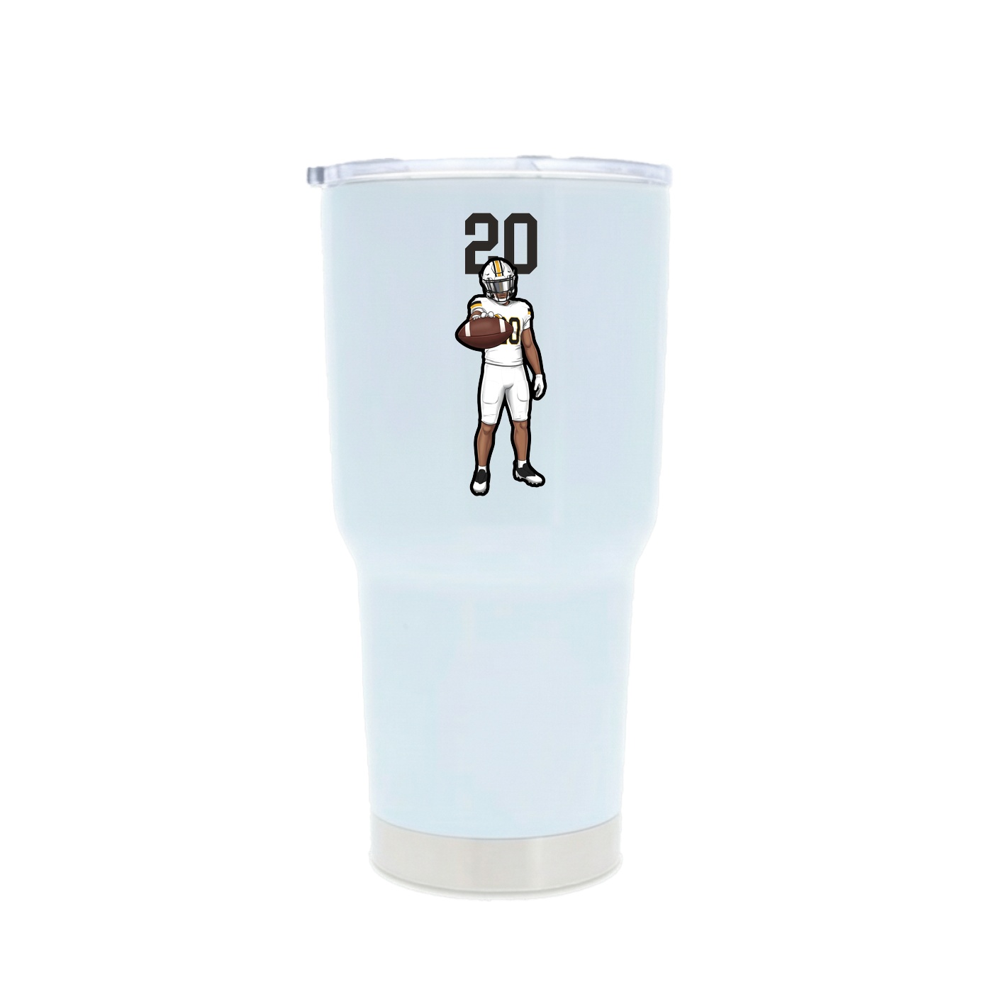 30oz Stainless Steel Tumbler — Number Top in White