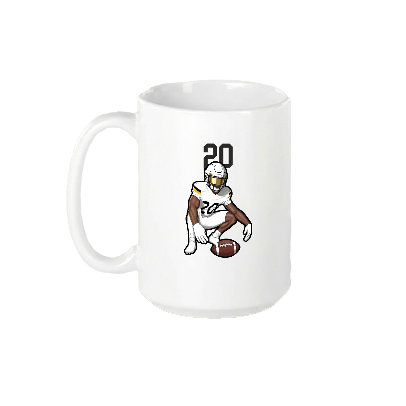 15oz Coffee Mug — Number Top in White