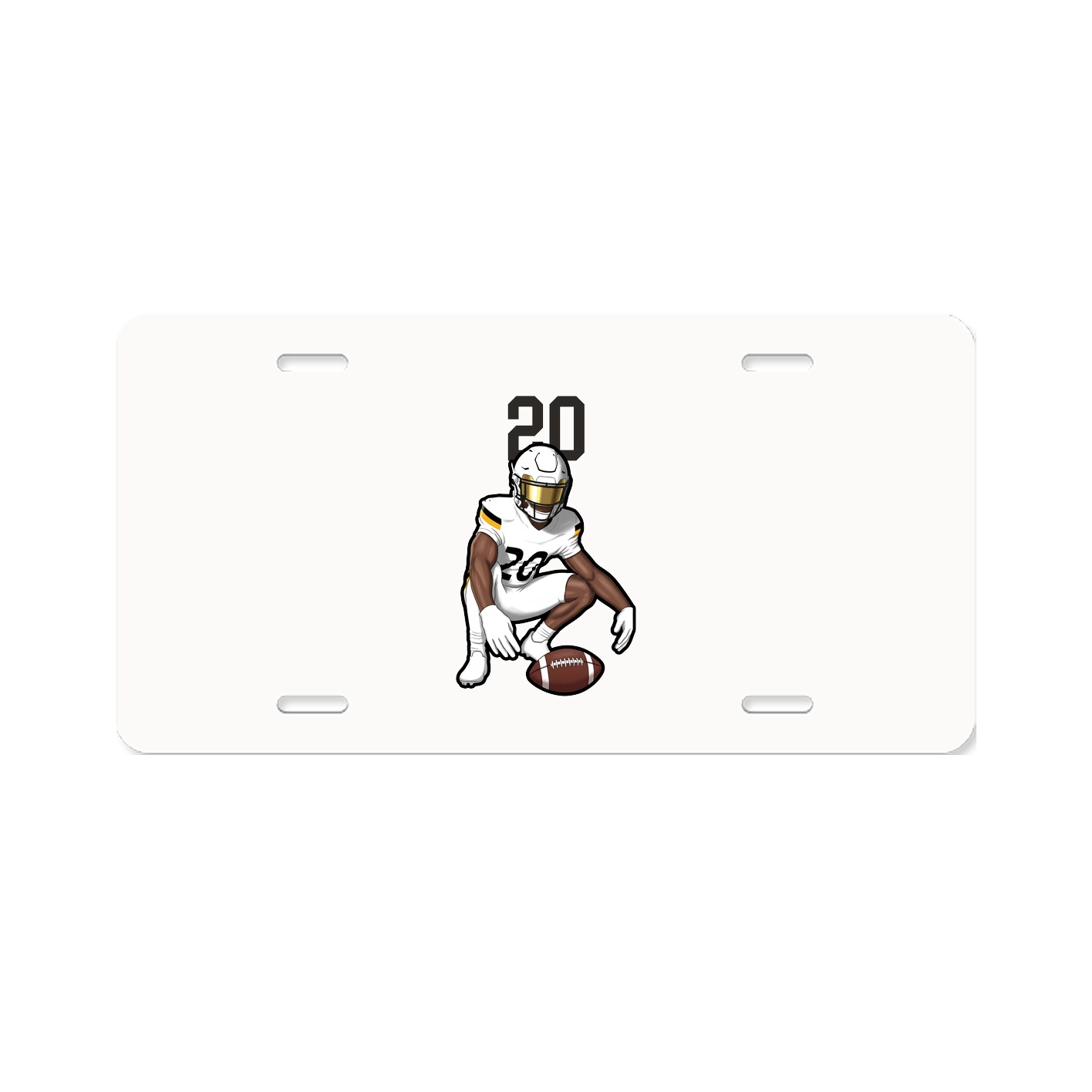 License Plate — Number Top in Classic
