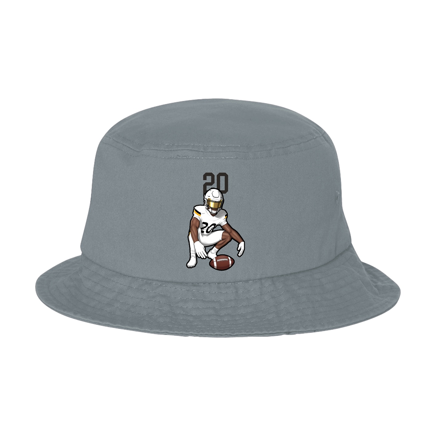 Bucket Cap — Number Top in Grey
