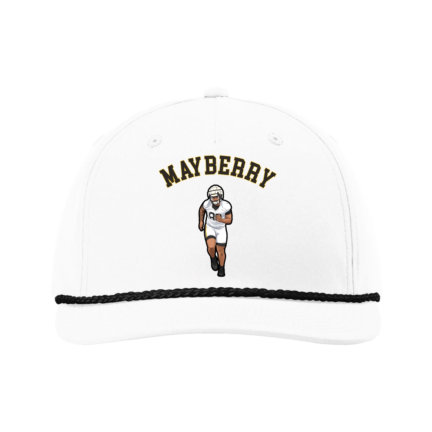 Five-Panel Classic Rope Cap — Shirsey Arch in White