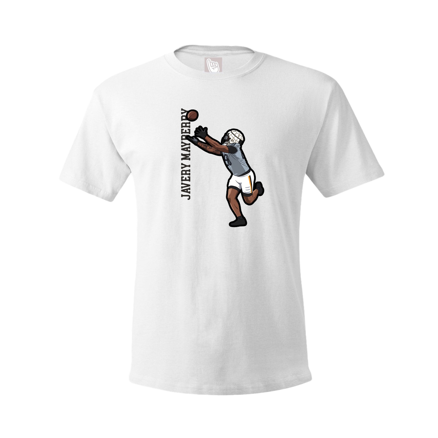 Tee — Name Vertical in White