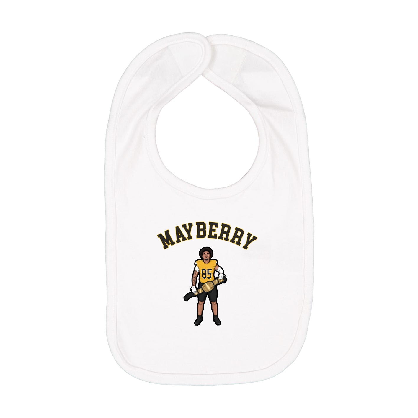 Infant Bib — Shirsey Arch in White