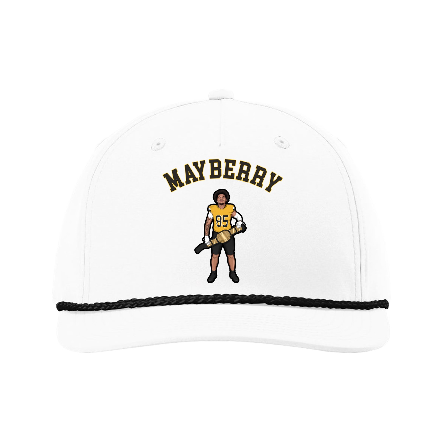 Five-Panel Classic Rope Cap — Shirsey Arch in White