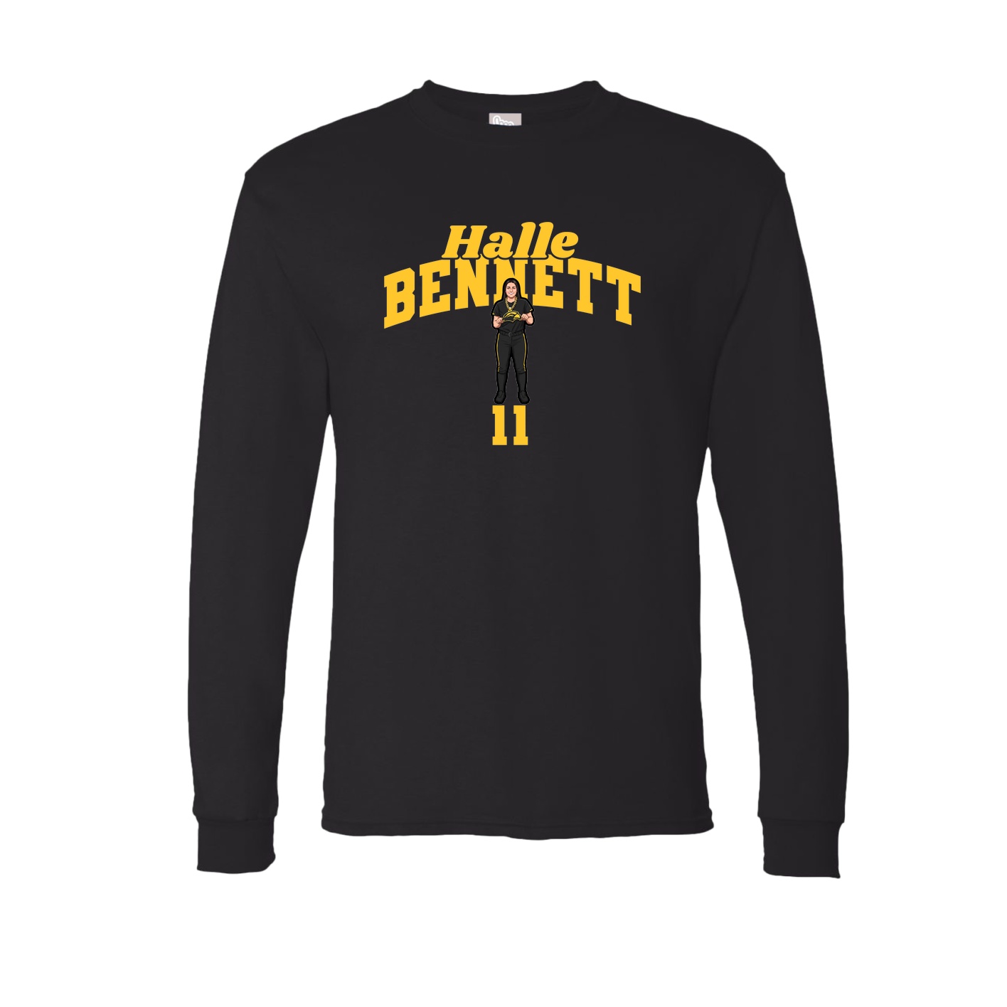 Long Sleeve Tee — Signature Arch in Black