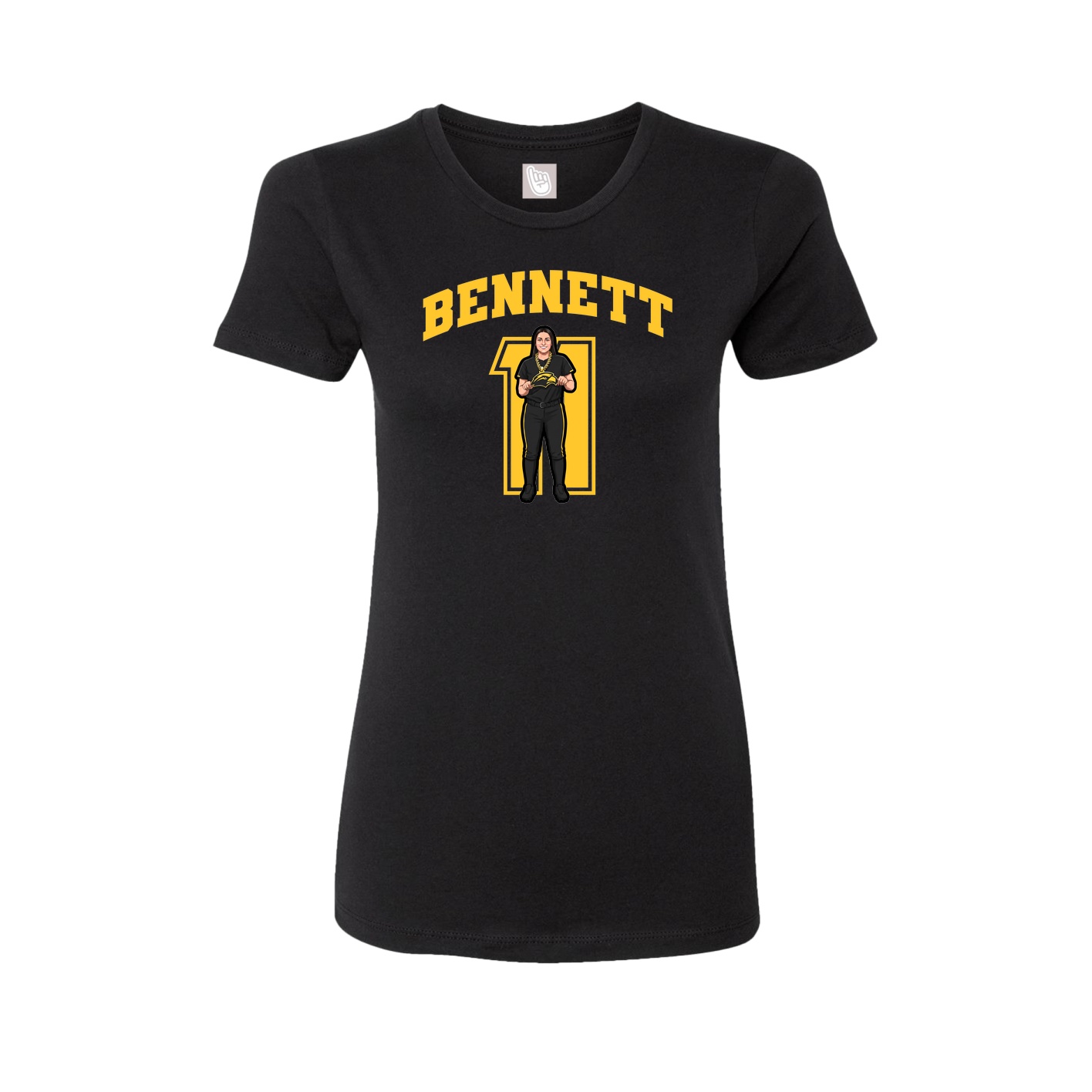 Womens Tee — Number in Black
