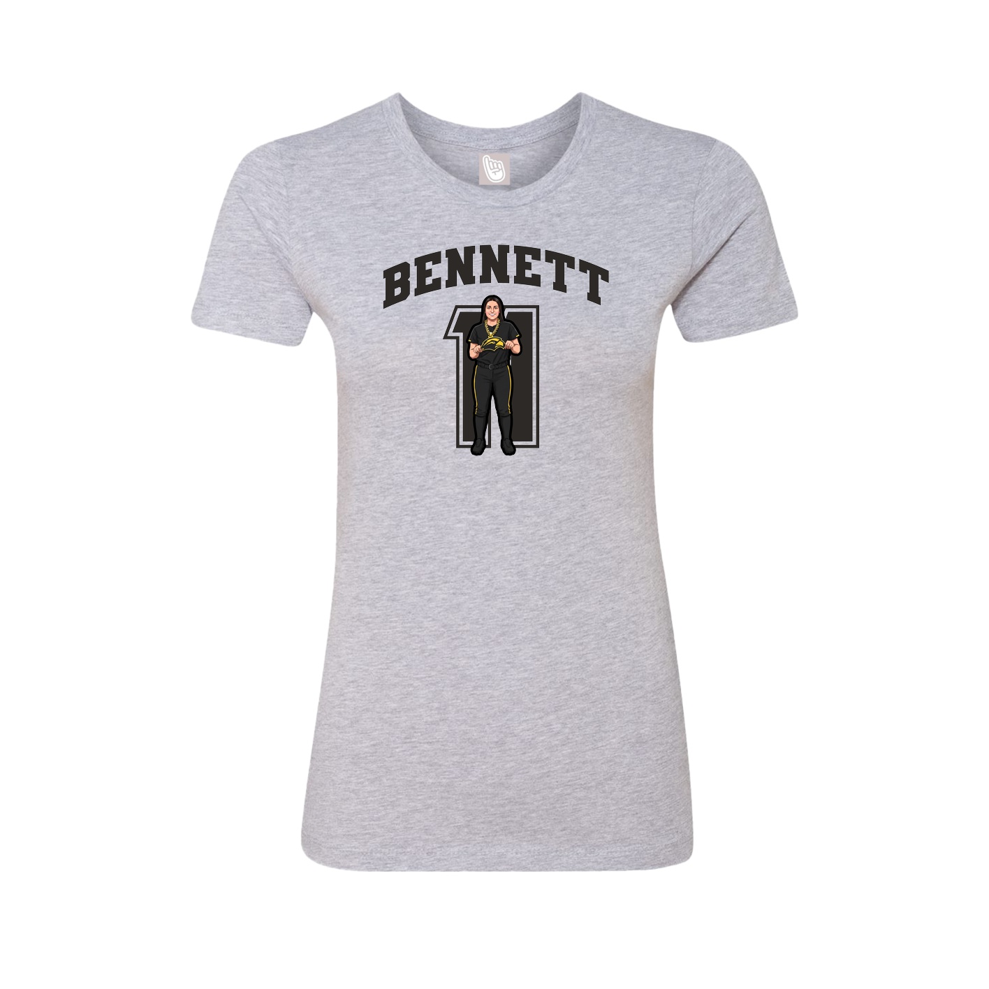 Womens Tee — Number in Grey