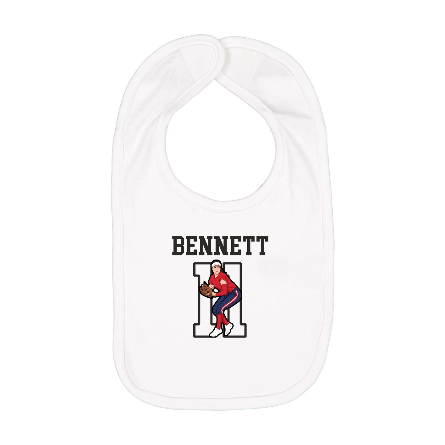 Infant Bib — Shirsey in White