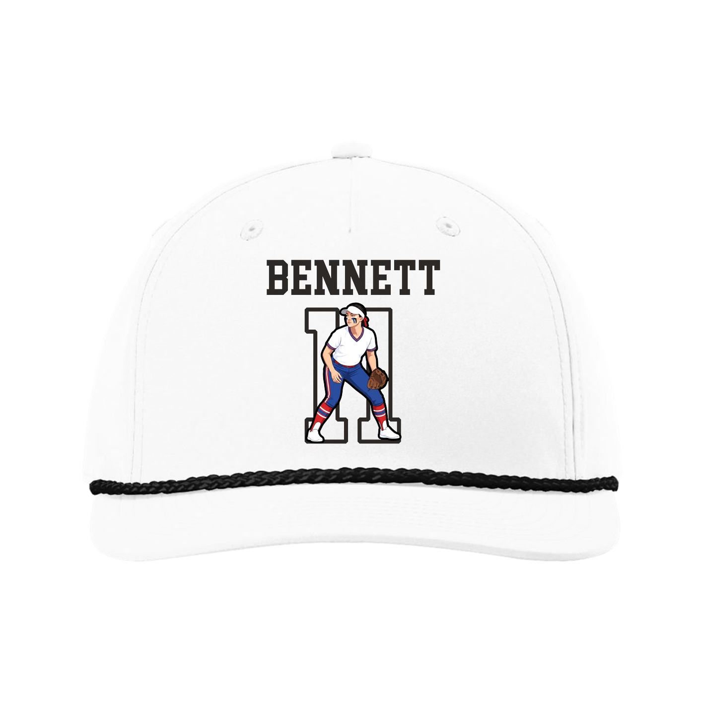 Five-Panel Classic Rope Cap — Shirsey in White