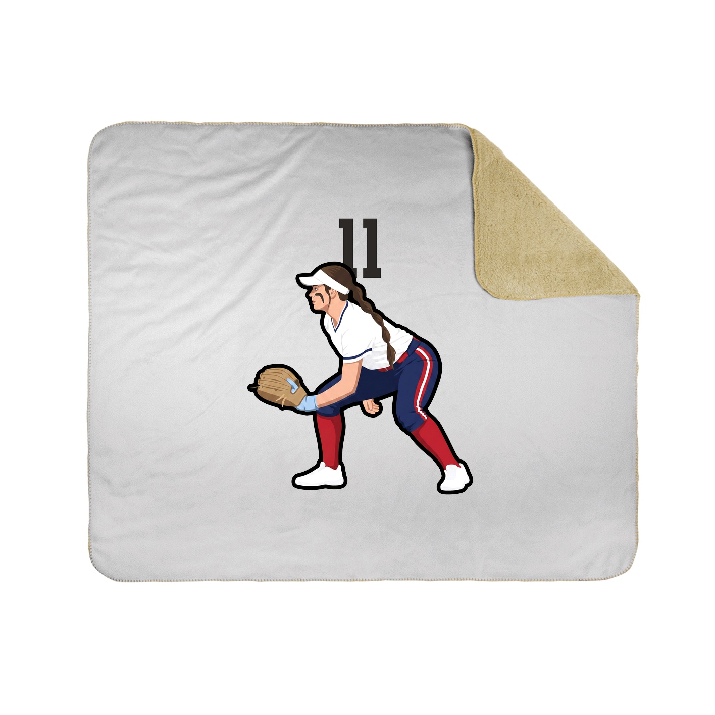 Throw Blanket — Number Top in White