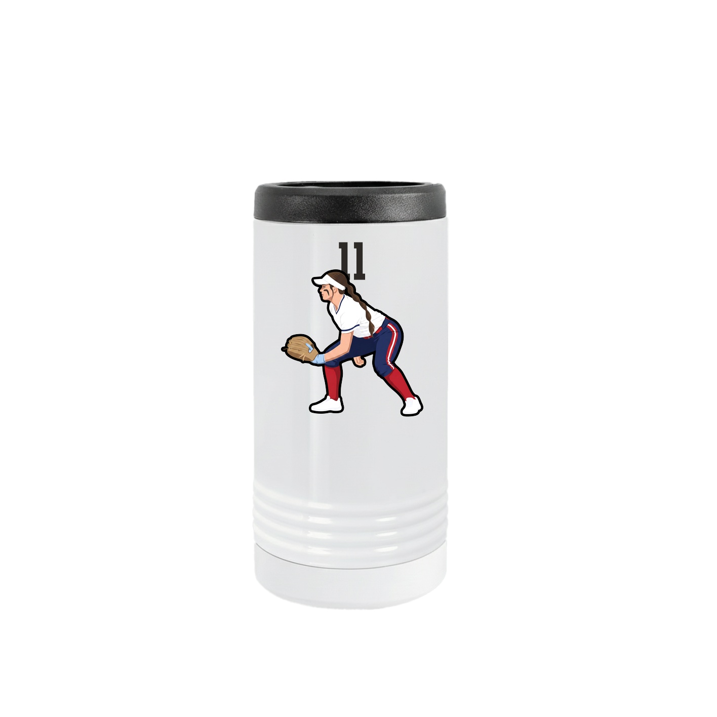Slim Beverage Holder — Number Top in White