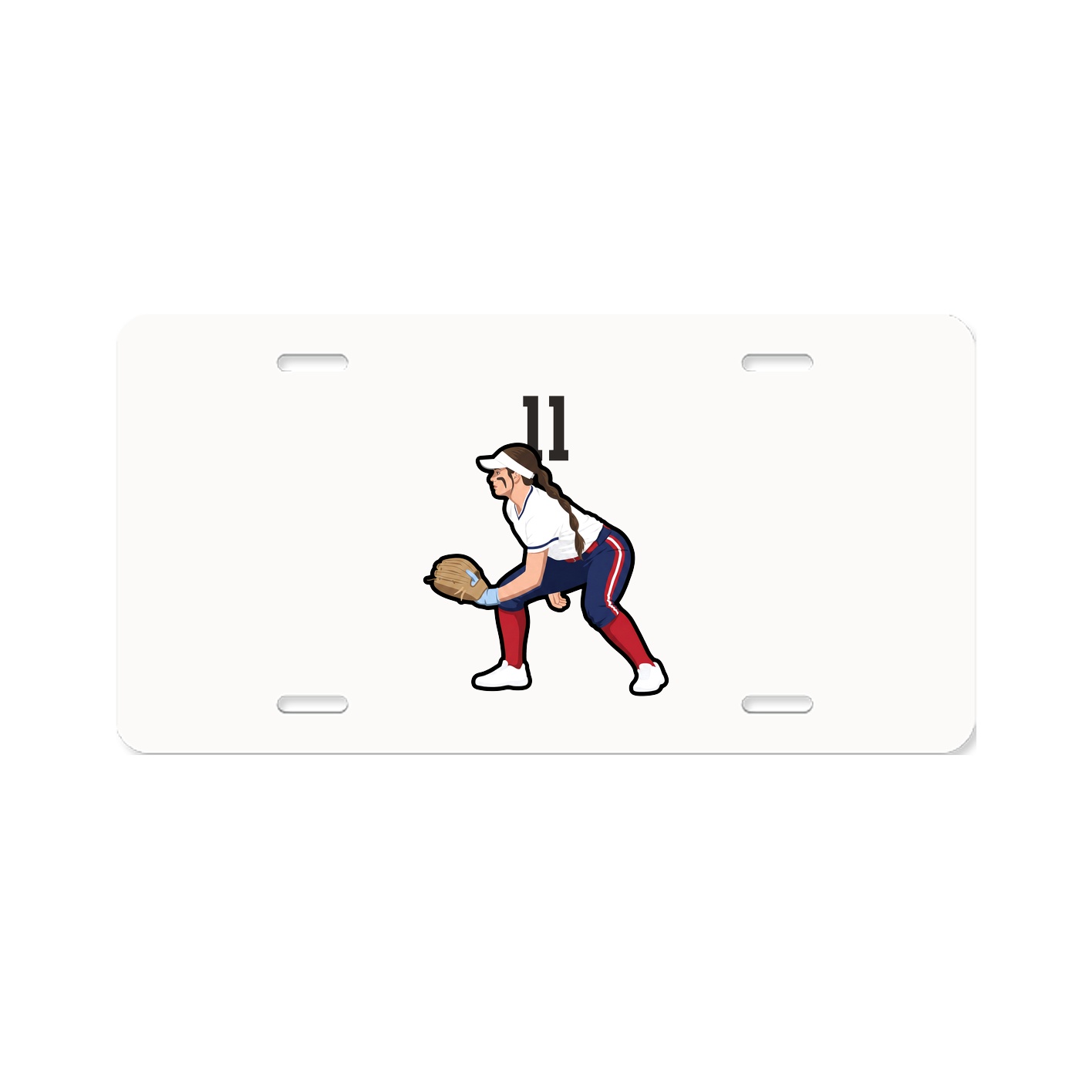 License Plate — Number Top in Classic