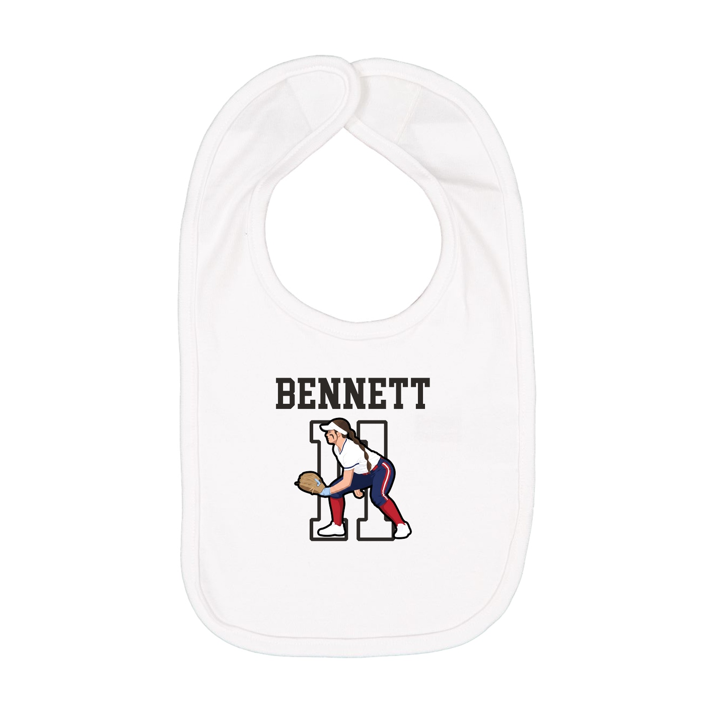 Infant Bib — Shirsey in White