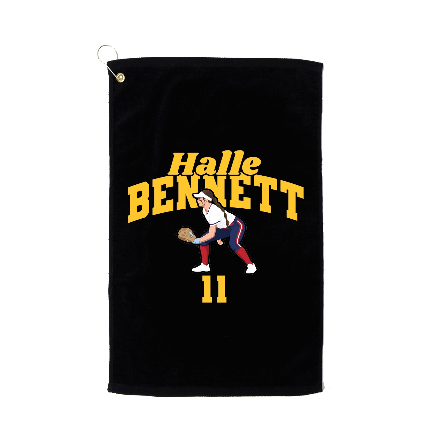 Golf Towel — Signature Arch in Black