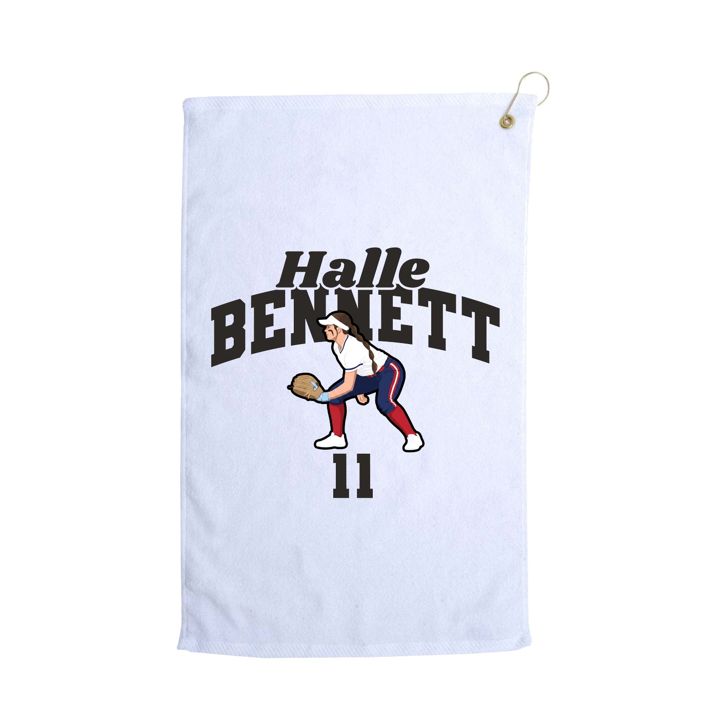 Golf Towel — Signature Arch in White