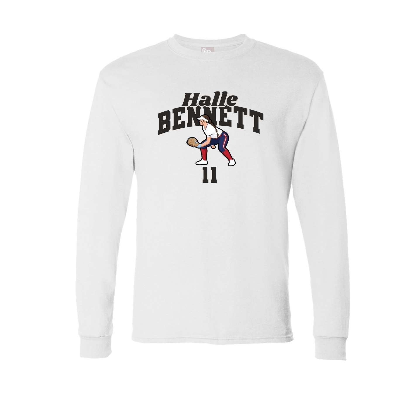 Long Sleeve Tee — Signature Arch in White