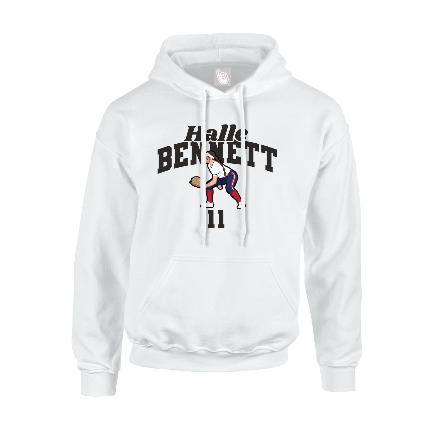 Hoodie — Signature Arch in White
