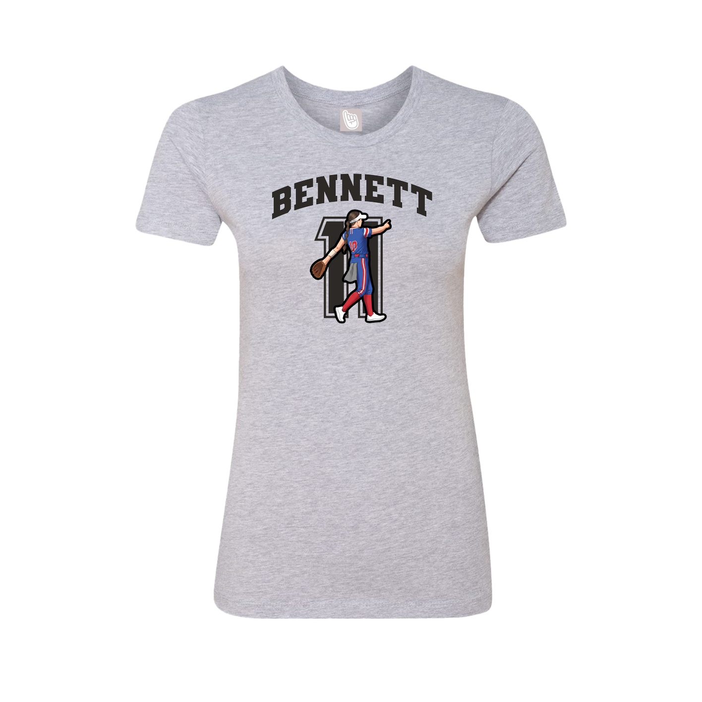 Womens Tee — Number in Grey