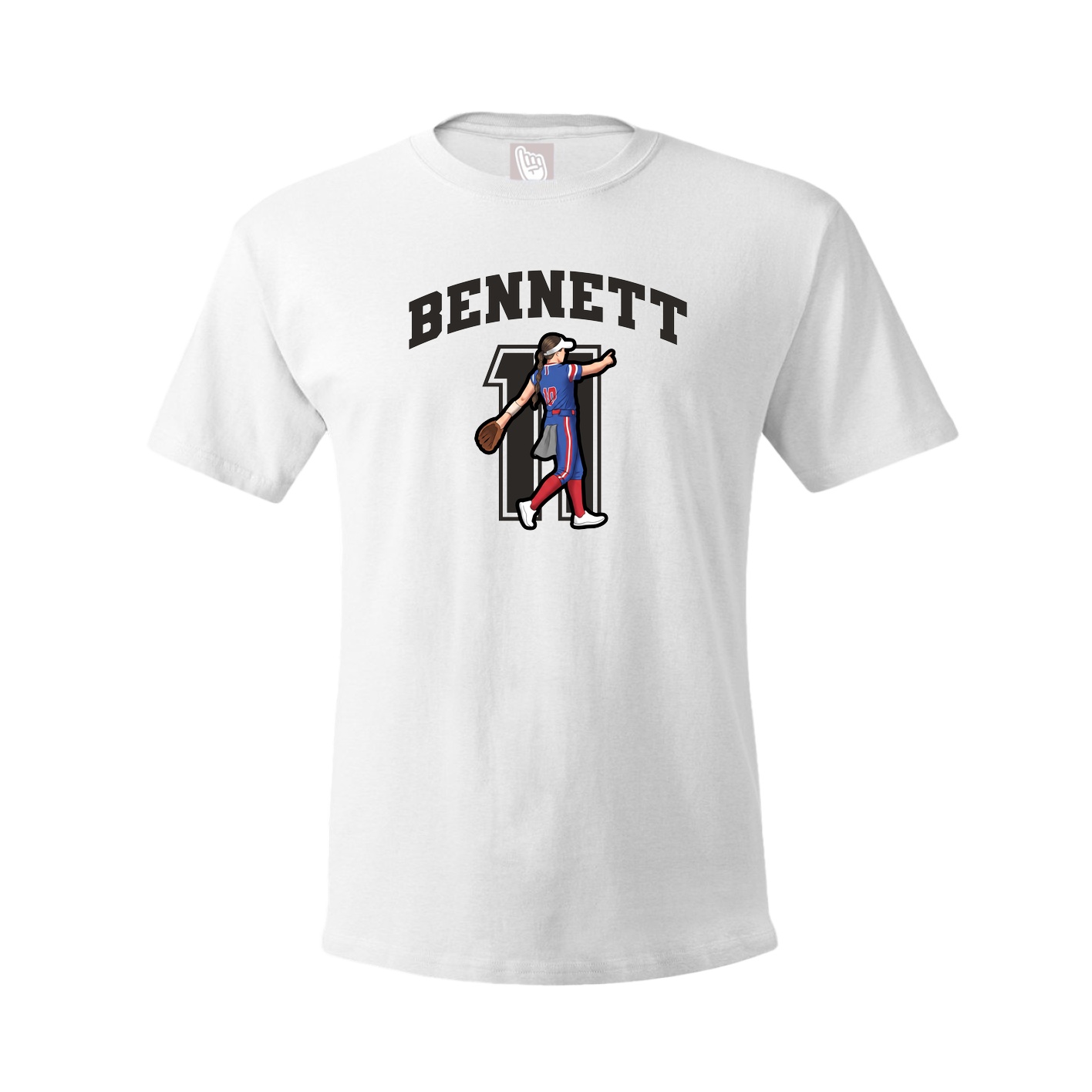 Youth Tee — Number in White