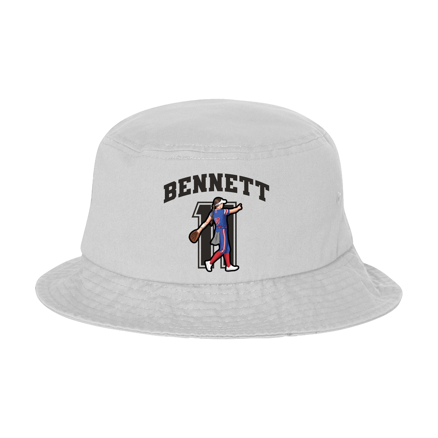 Bucket Cap — Number in White