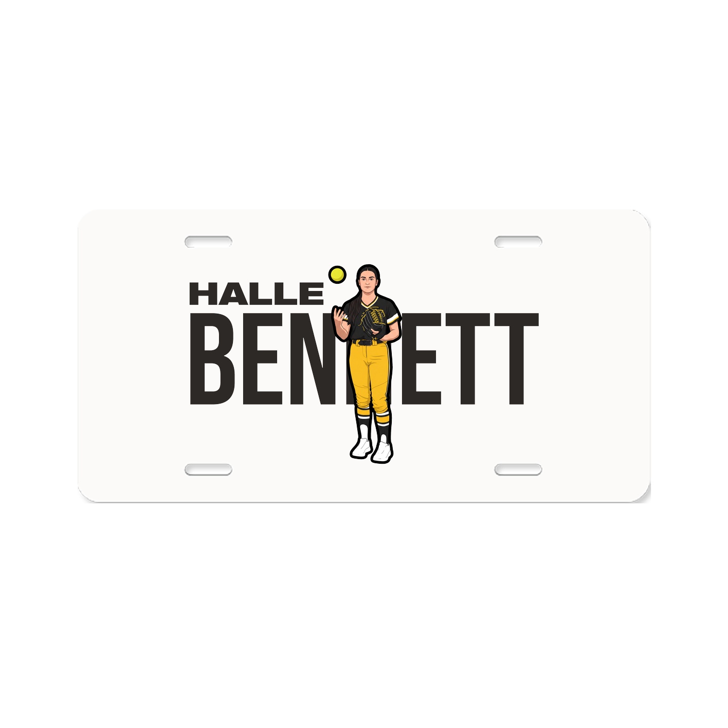 License Plate — Player Name in Classic
