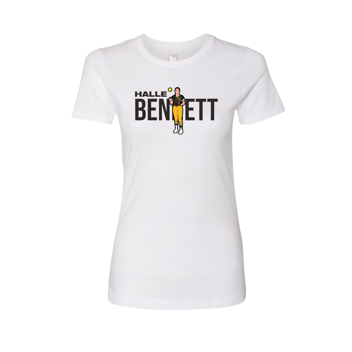 Womens Tee — Player Name in White