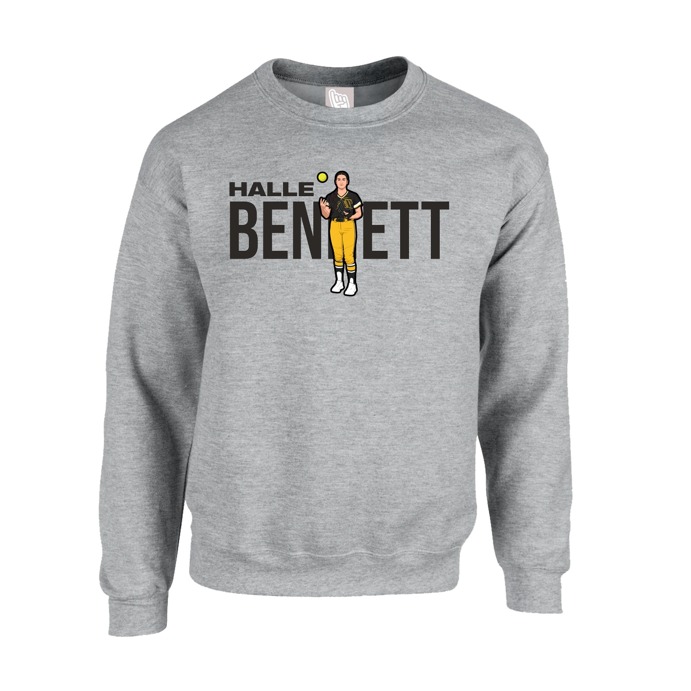 Fleece Crew — Player Name in Grey