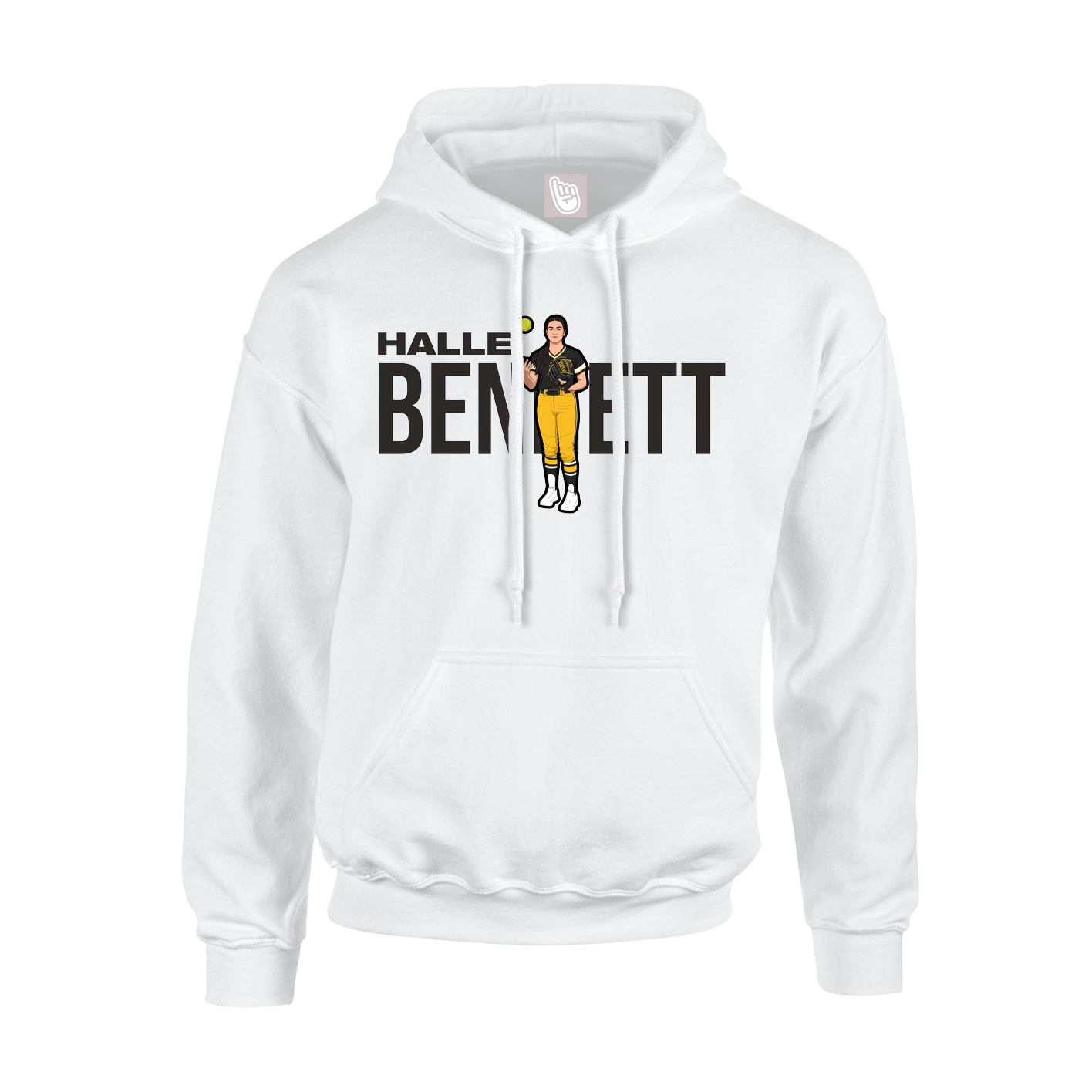 Youth Hoodie — Player Name in White