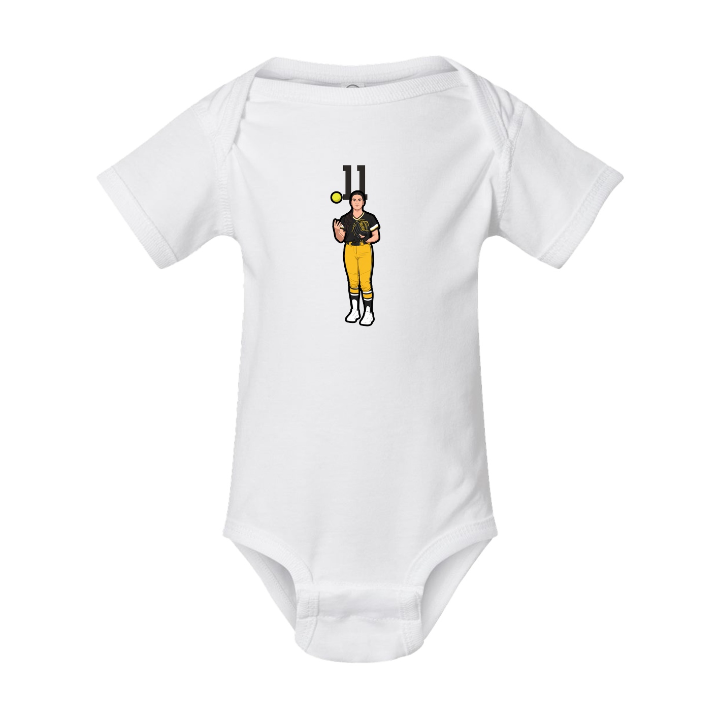Baby Onesie — Number Top in White
