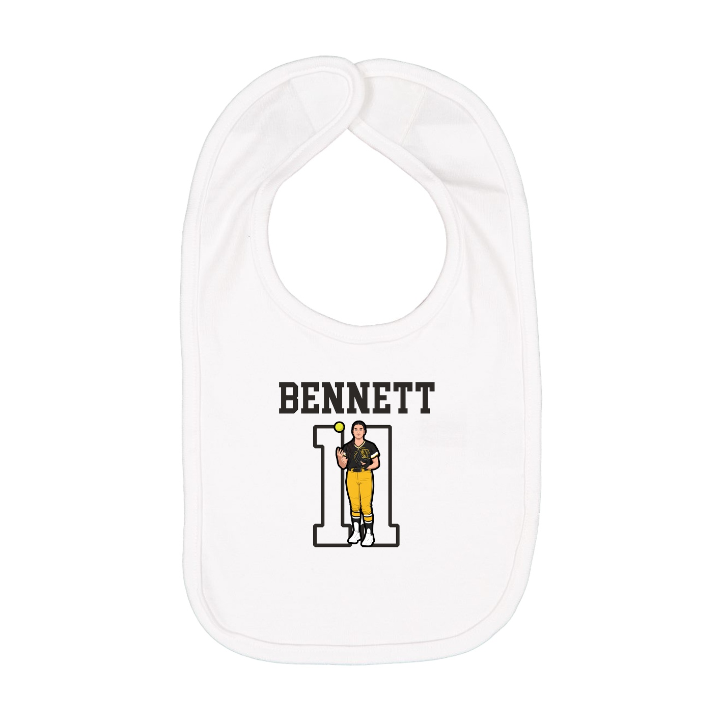 Infant Bib — Shirsey in White