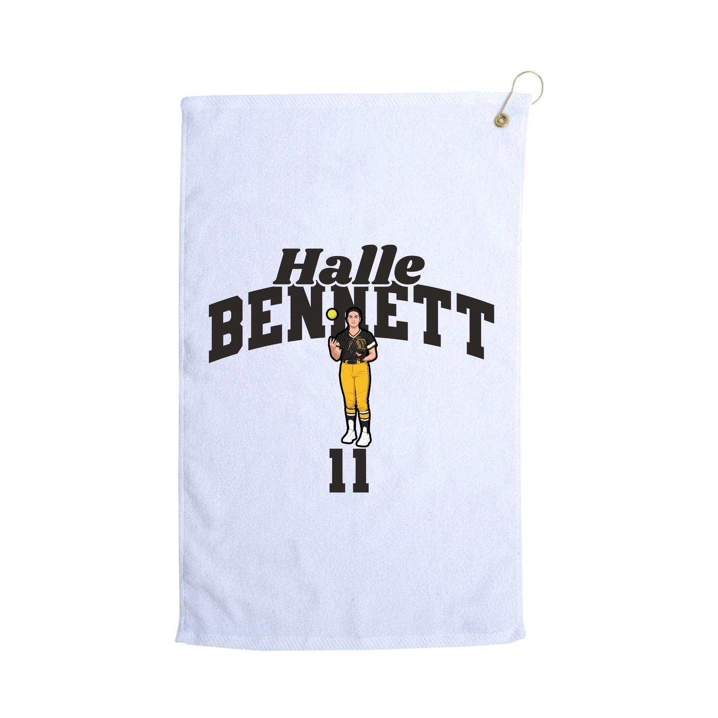 Golf Towel — Signature Arch in White