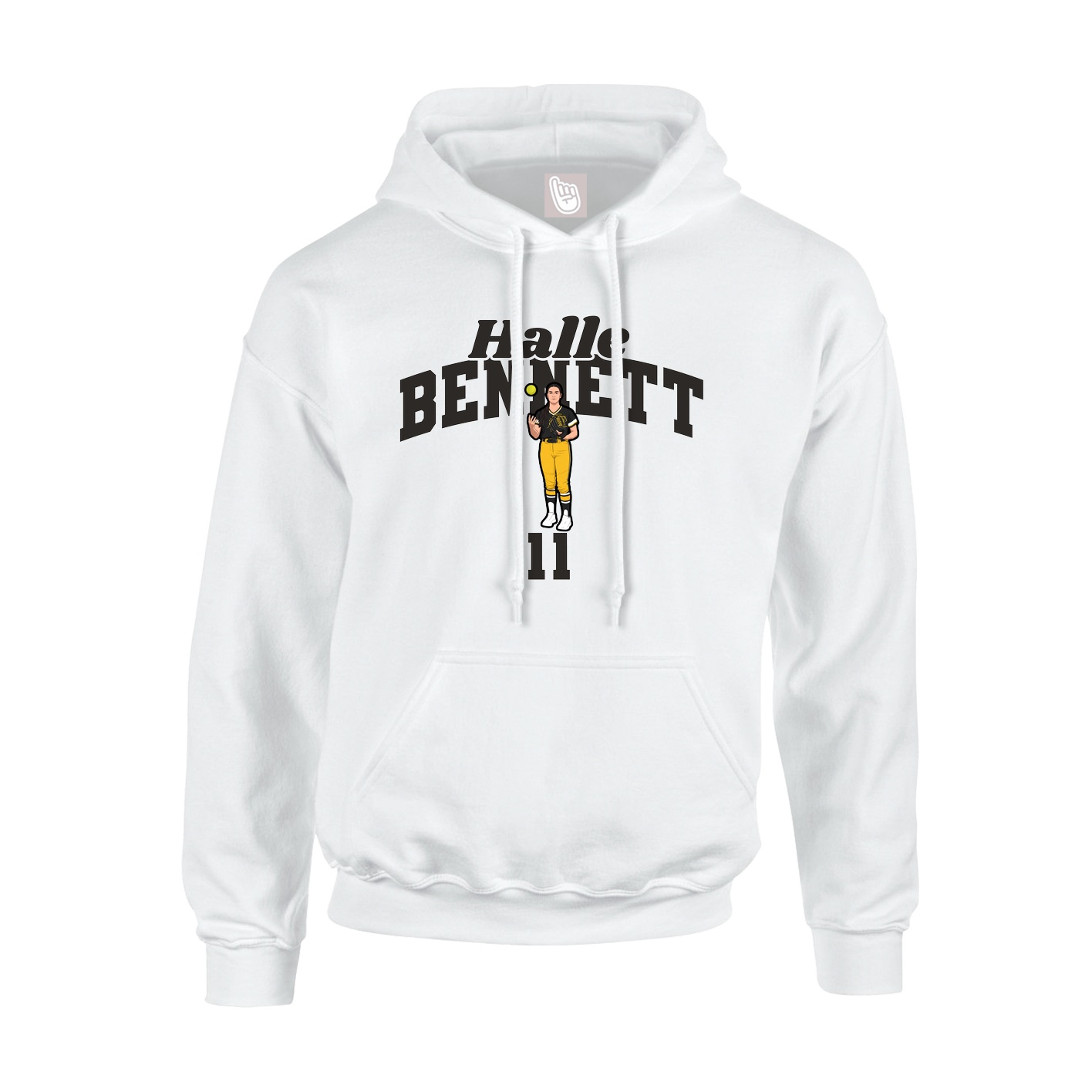 Hoodie — Signature Arch in White