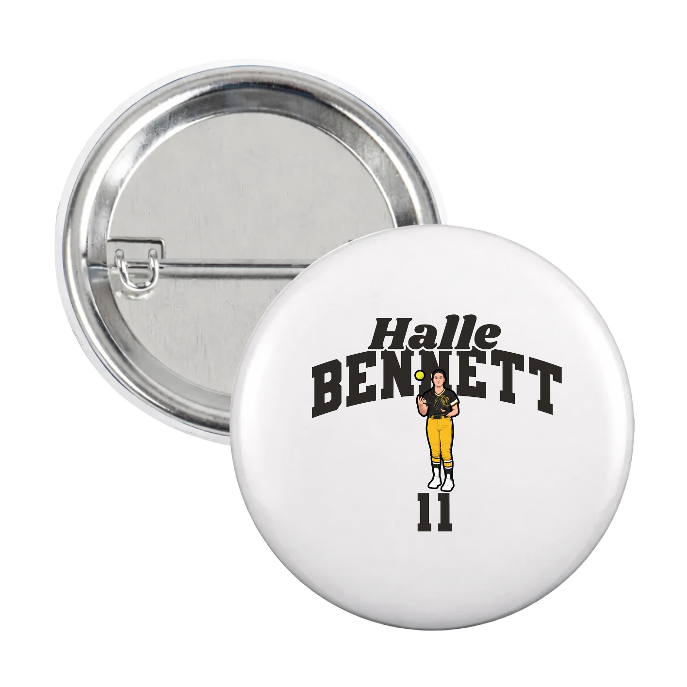 Game Day Button — Signature Arch in White
