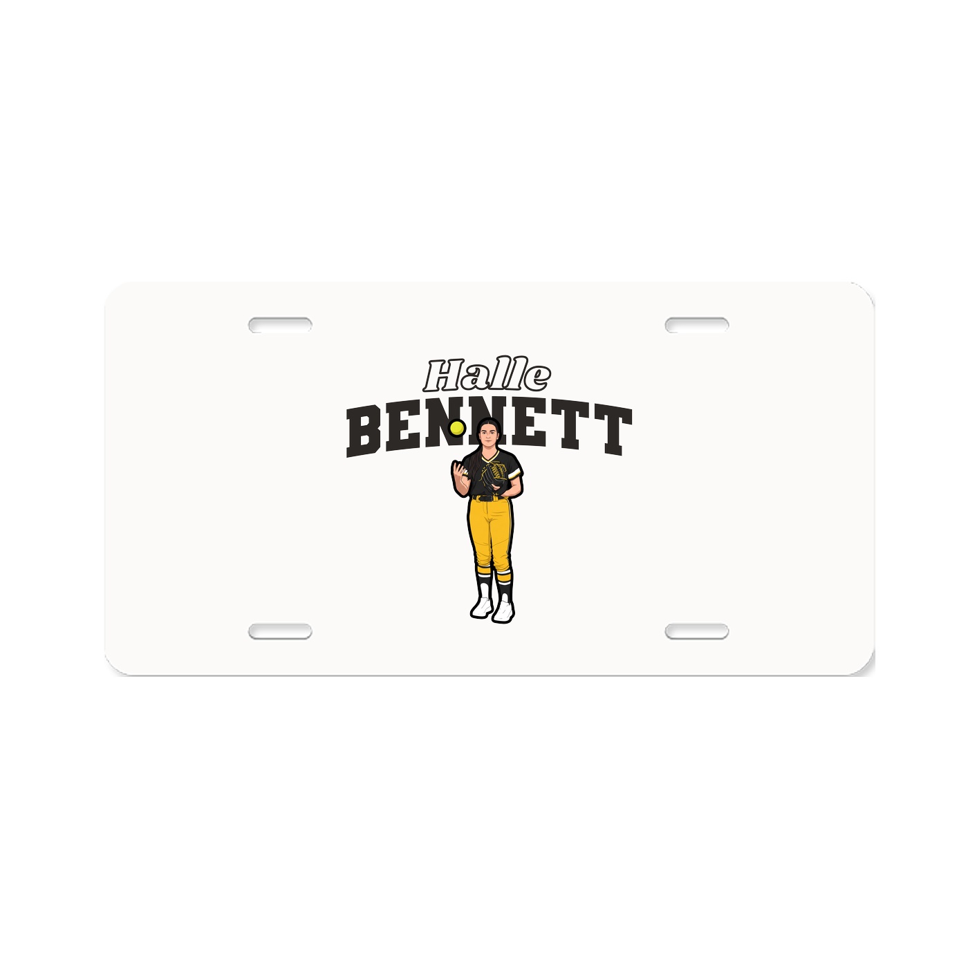 License Plate — Name Arch in Classic
