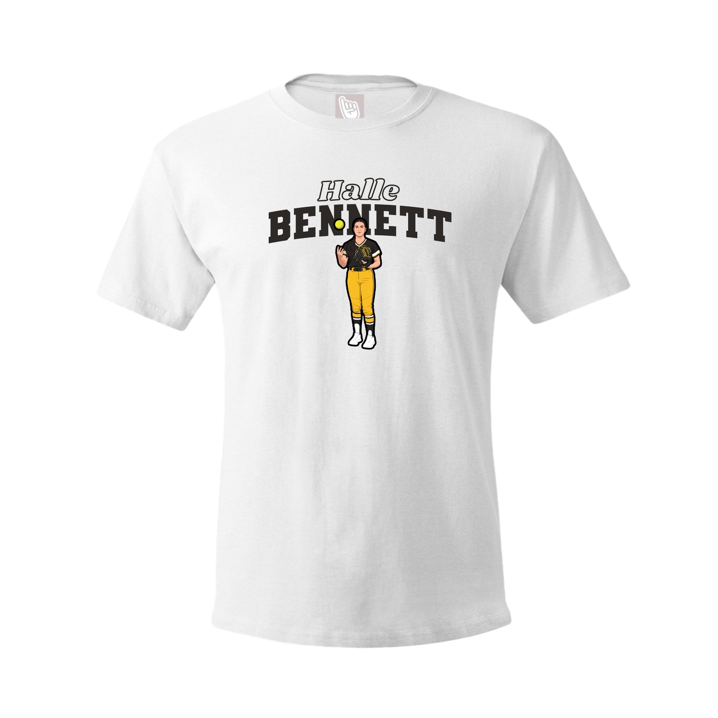 Youth Tee — Name Arch in White