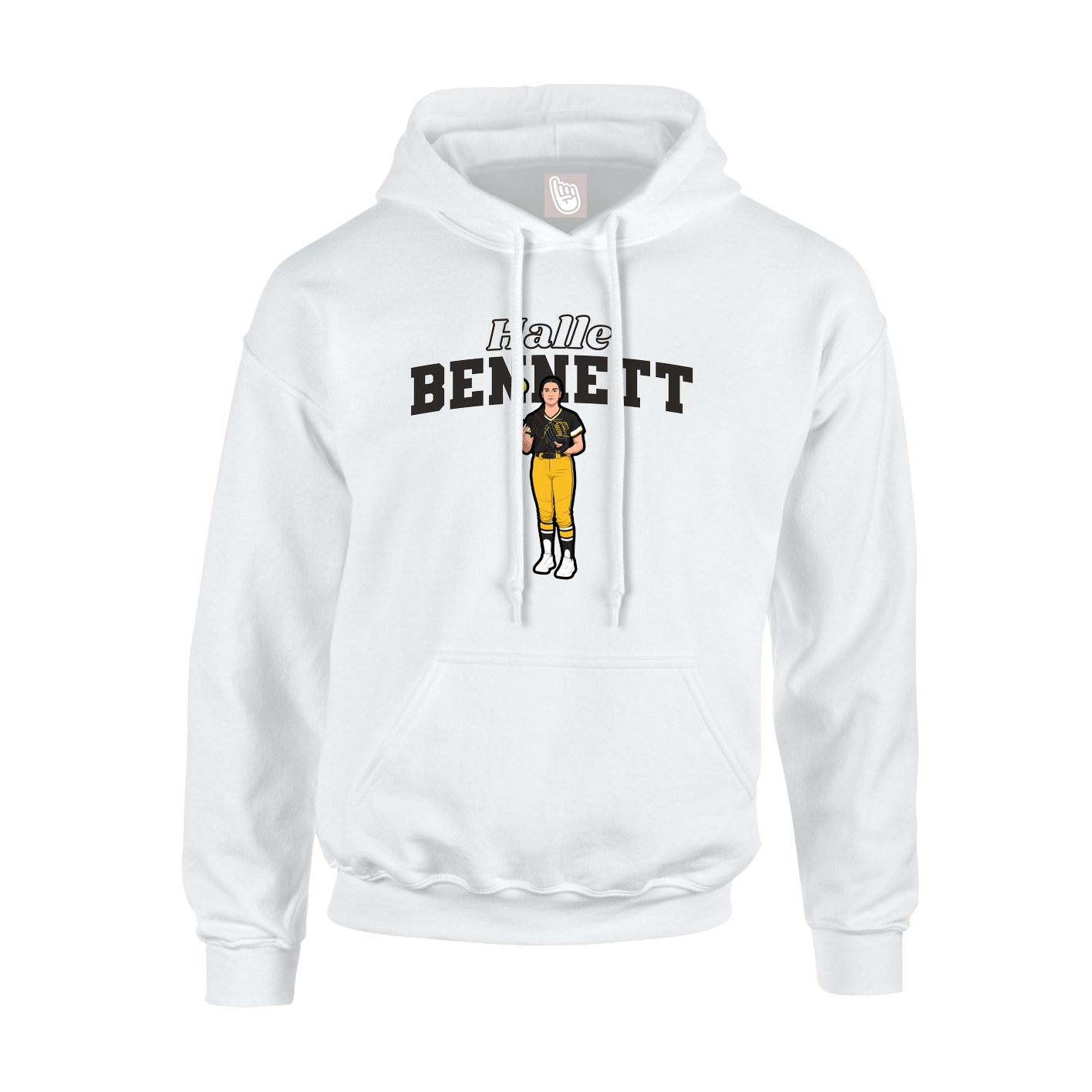 Hoodie — Name Arch in White