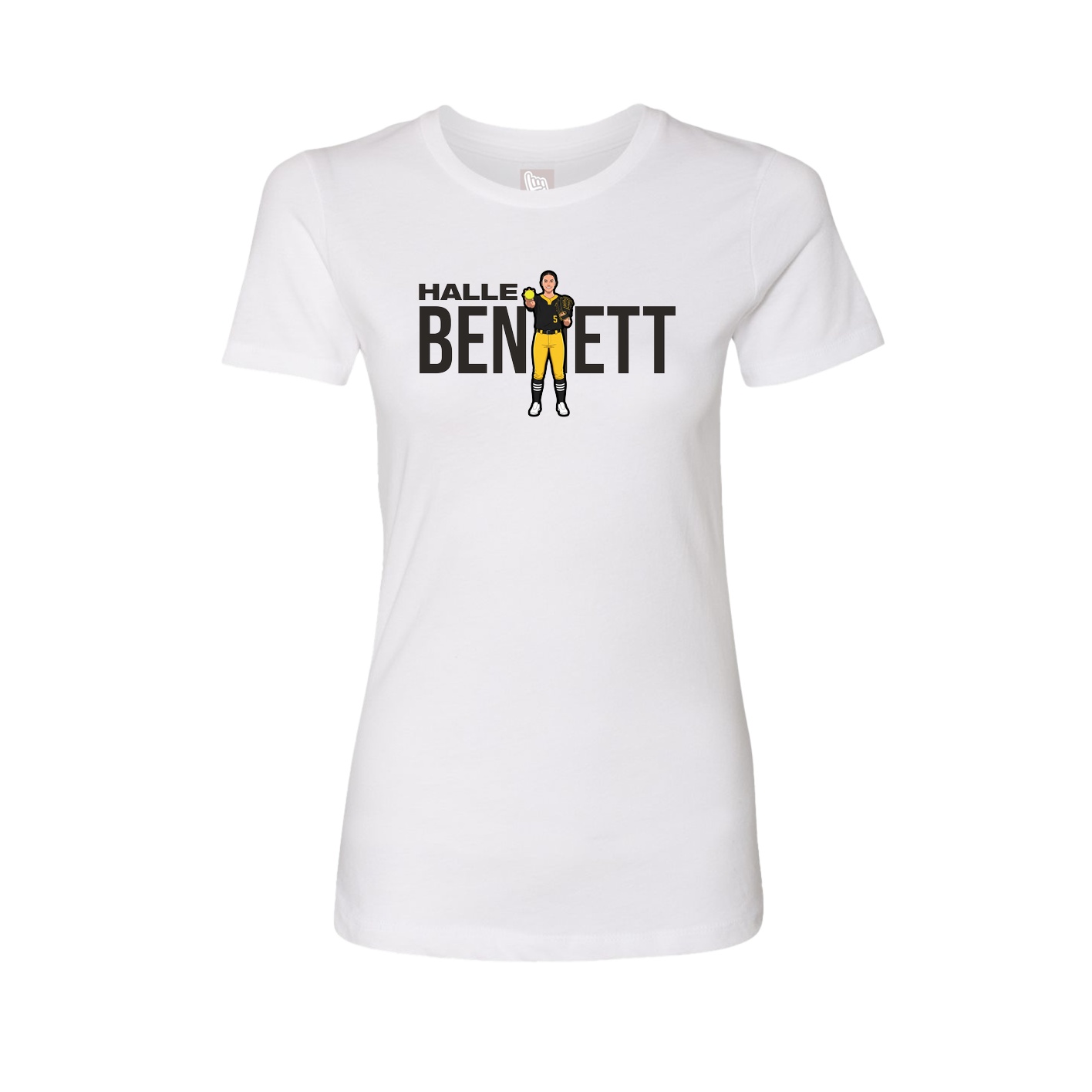 Womens Tee — Player Name in White