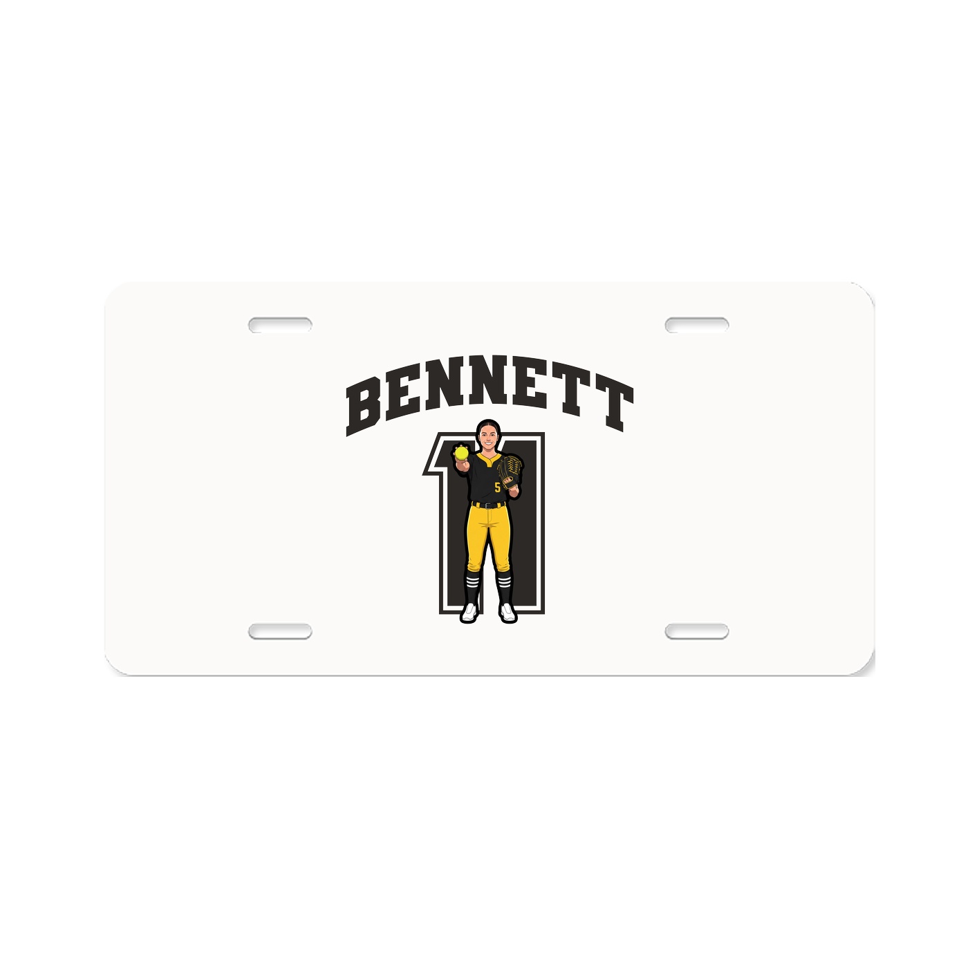 License Plate — Number in Classic