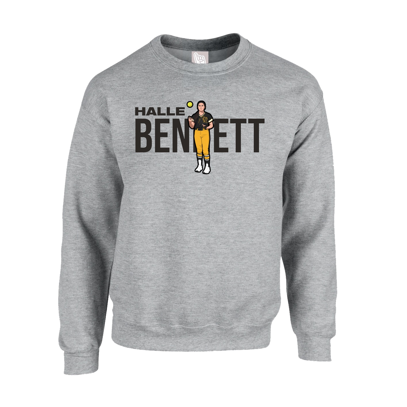 Fleece Crew — Player Name in Grey