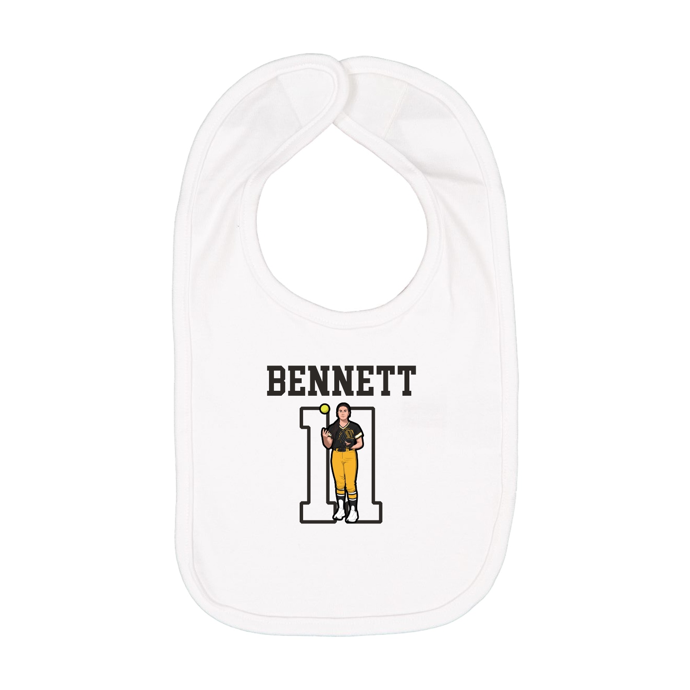 Infant Bib — Shirsey in White