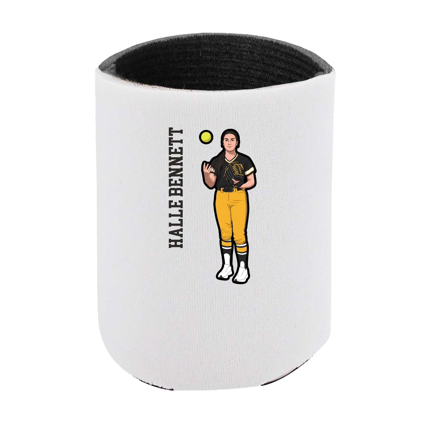 Can Holder — Name Vertical in White