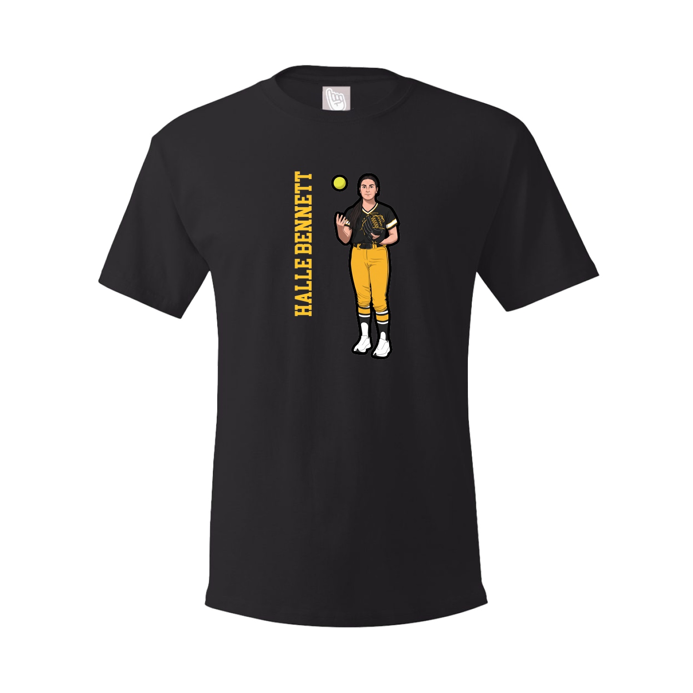 Tee — Name Vertical in Black