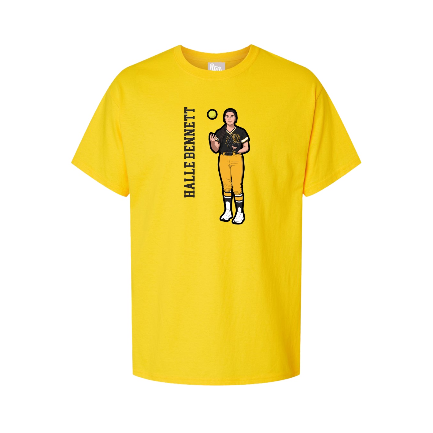 Tee — Name Vertical in Gold