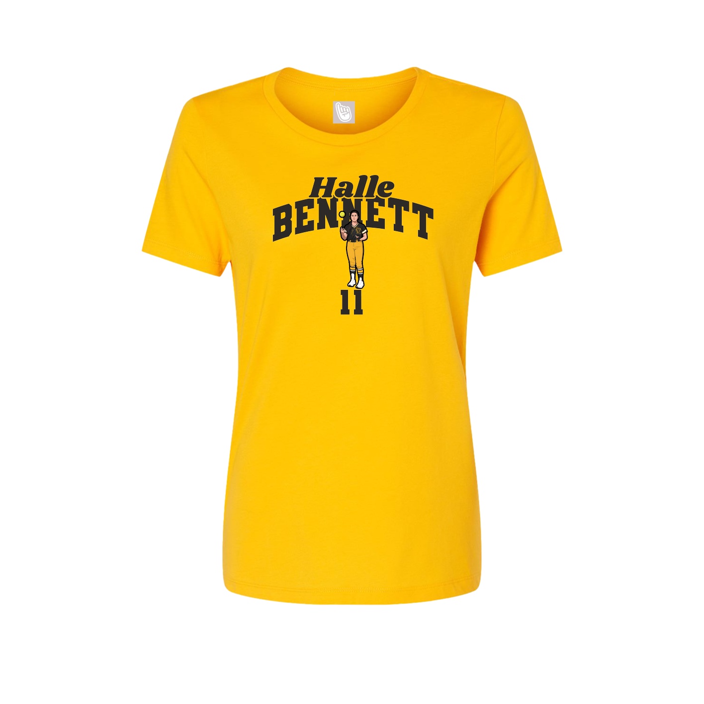 Womens Tee — Signature Arch in Gold