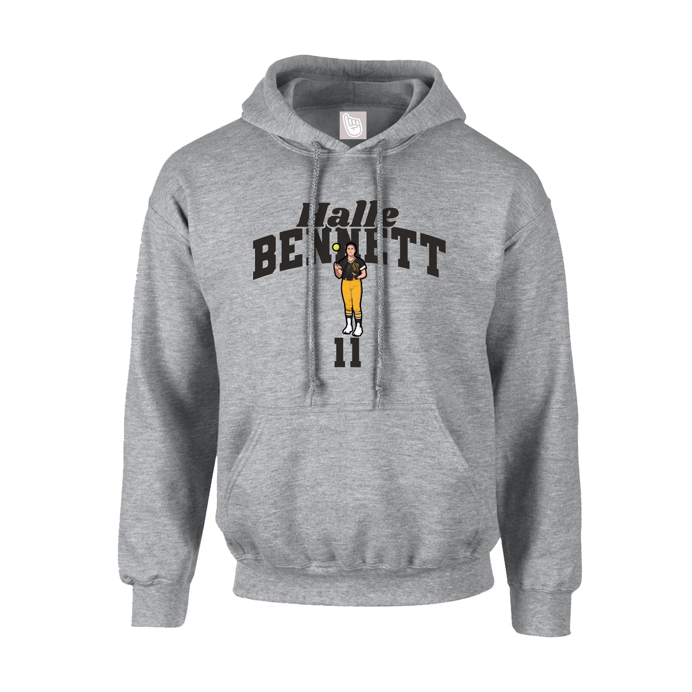 Youth Hoodie — Signature Arch in Grey