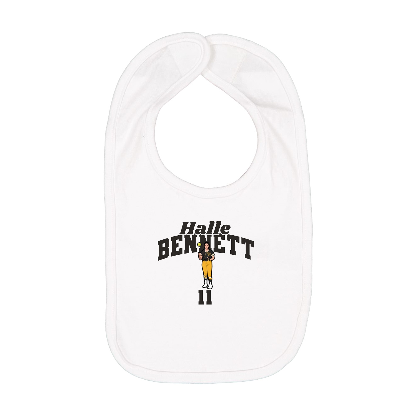 Infant Bib — Signature Arch in White