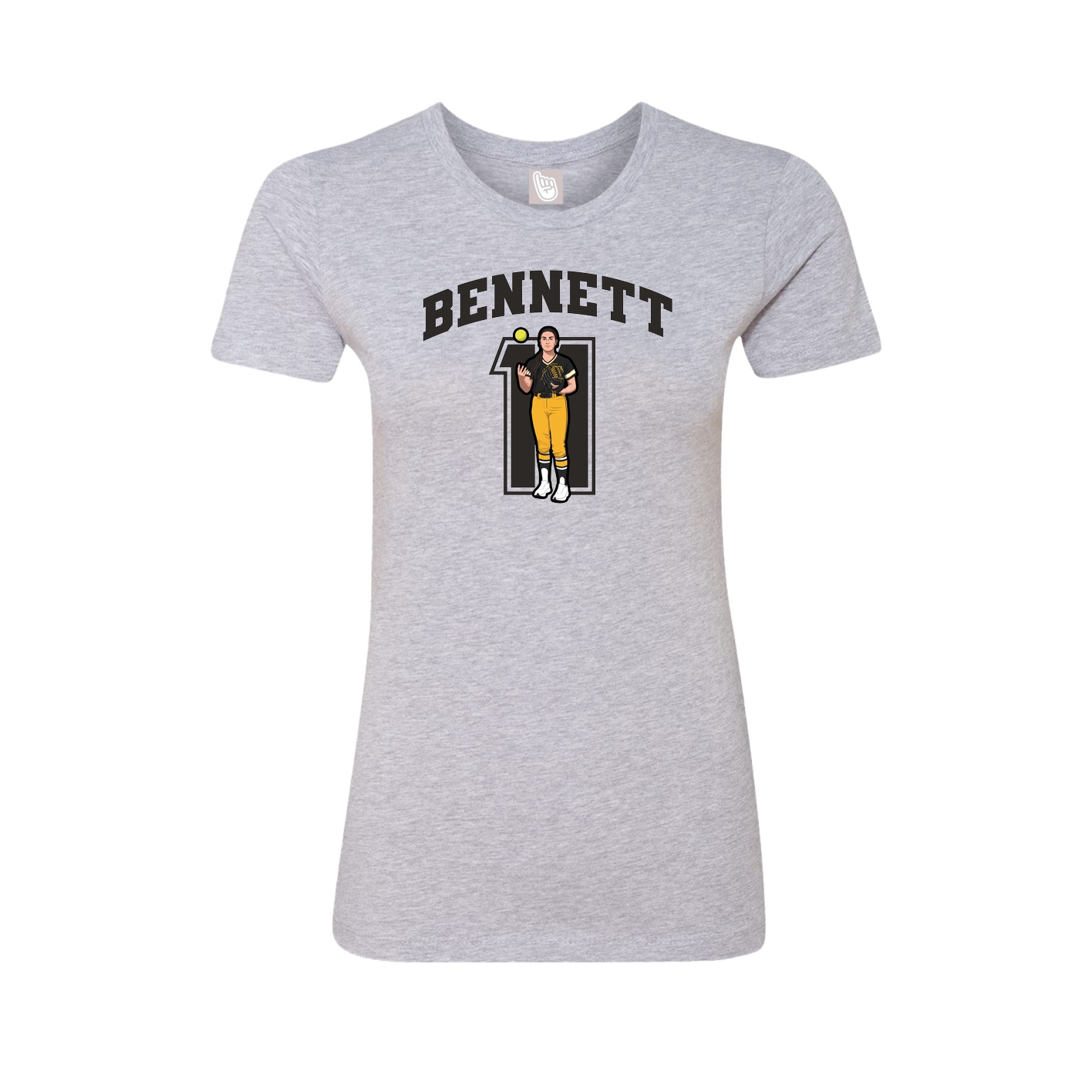 Womens Tee — Number in Grey