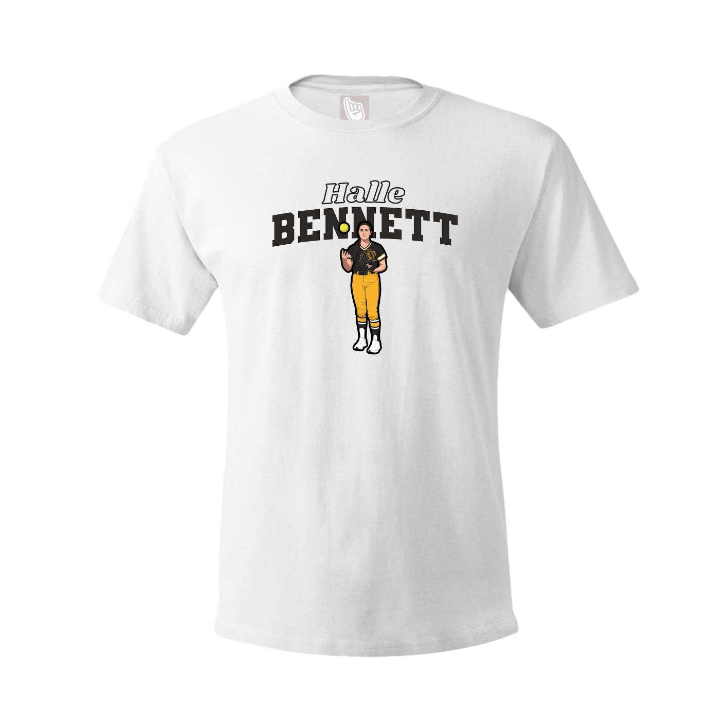 Youth Tee — Name Arch in White