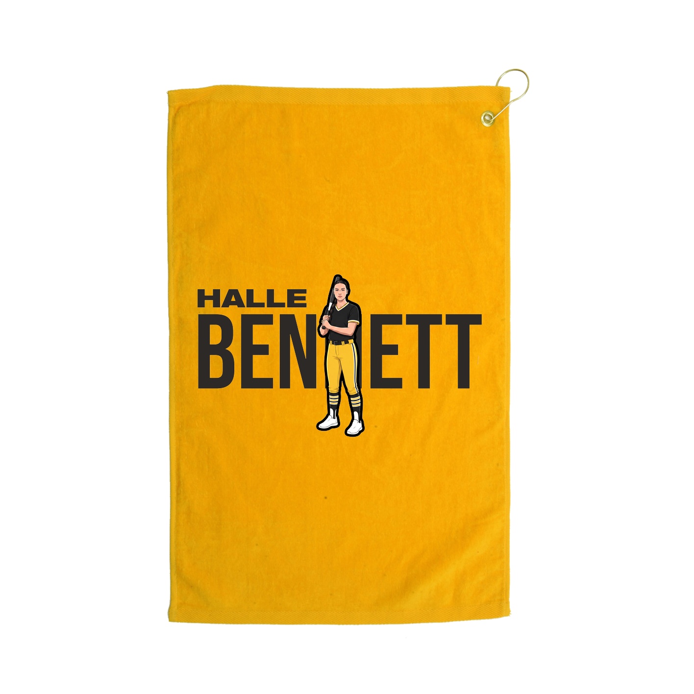 Golf Towel — Player Name in Gold